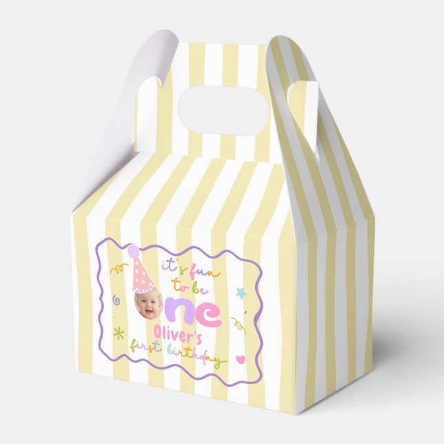 It's Fun to Be One Birthday Favour Box (Front Side)