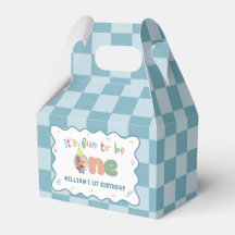 It's Fun To Be One Boy Birthday Favour Boxes