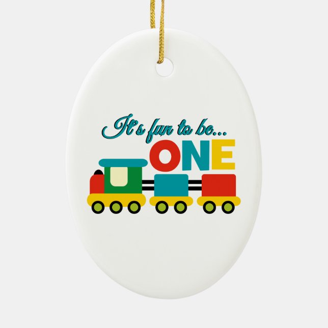 It's Fun to be One Ceramic Ornament (Back)