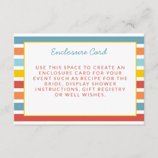It's Fun To Be One Colorful Enclosure Card