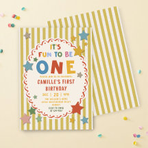 It's Fun to Be One Colourful 1st Birthday