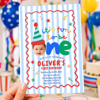 Its Fun To Be One First Birthday Invitation