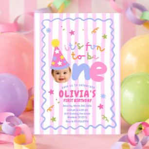 Its Fun To Be One First Birthday Invitation