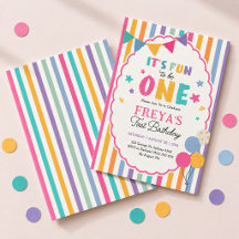 It's Fun to Be One: Girly Stripes 1st Birthday