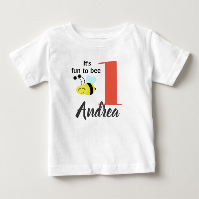 It's Fun to Bee One Personalized Shirt (Front)