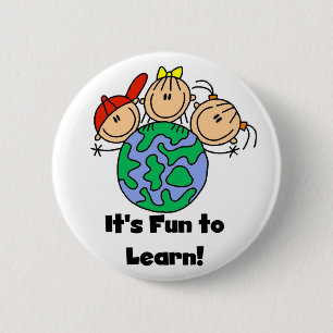 It's Fun to Learn 2 Inch Round Button