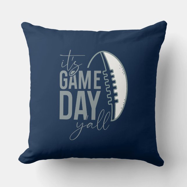 It's Game Day Yall Throw Pillow (Front)