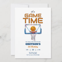 It's Game Time Any Age Birthday Invitation