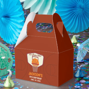 It's Game time! Fun Basketball theme Birthday Kids Favor Box