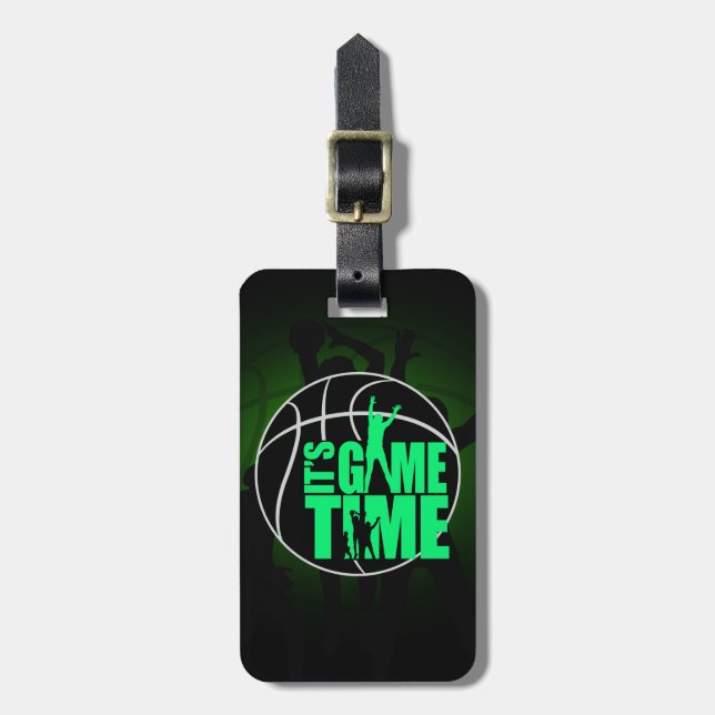 It's Game Time - Green  Luggage Tag (Front Vertical)
