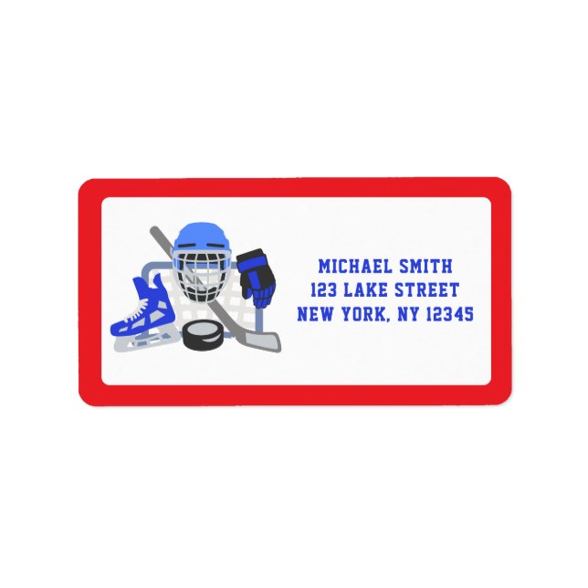 IT'S GAME TIME HOCKEY BIRTHDAY  LABEL (Front)