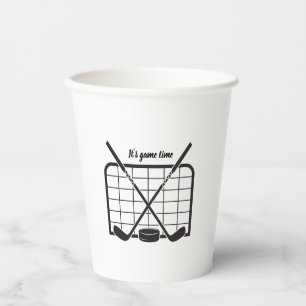 It's game time Hockey Paper Cups