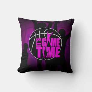 It's Game Time - Pink  Throw Pillow