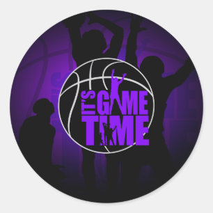 It's Game Time - Purple    Classic Round Sticker