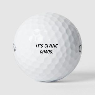 'It's Giving Chaos' Comedy Relatable Fun Gift  Golf Balls