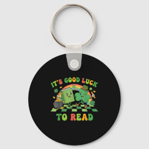It's good luck to read st patrick's day book lucky keychain