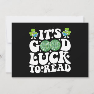 It's Good Luck To Read St Patricks Day Disco Ball Invitation
