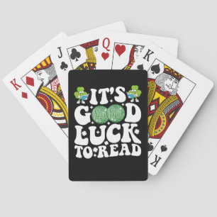 It's Good Luck To Read St Patricks Day Disco Ball Playing Cards