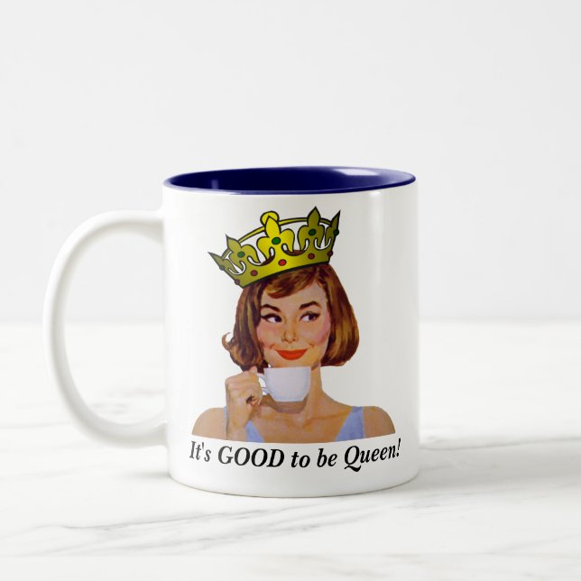 It's GOOD to be Queen! Two-Tone Coffee Mug (Left)