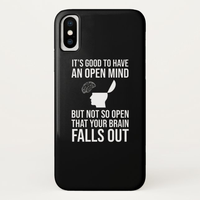 It's Good To Have An Open Mind Funny Sceptic Case-Mate iPhone Case (Back)