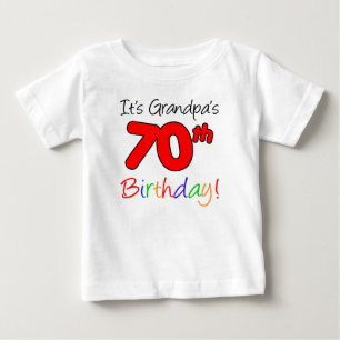 It's Grandpa's 70th Birthday For Grandchild Baby T-Shirt