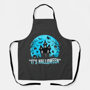 It's Halloween Haunted House Bat Design Apron