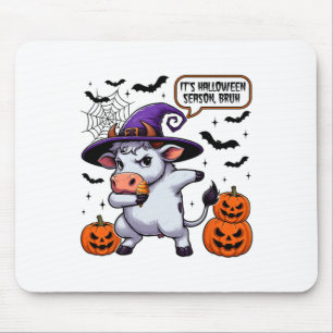It's Halloween Season Bruh Funny Cow Moo Spooky Se Mouse Pad