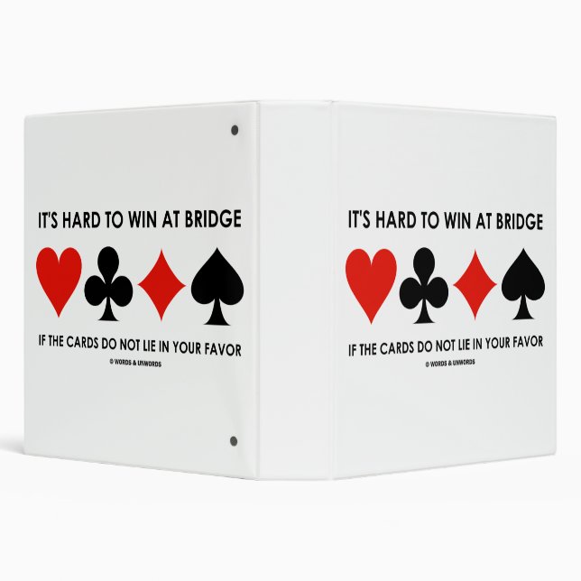 It's Hard To Win At Bridge If The Cards Do Not Lie Binder (Background)