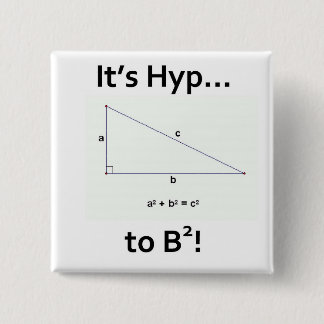 It's Hyp... to B squared! 2 Inch Square Button