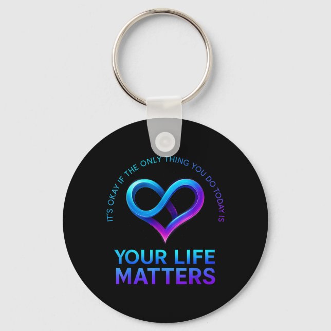 Its If The Only Thing You Do Is Breathe Design 28 Keychain (Front)