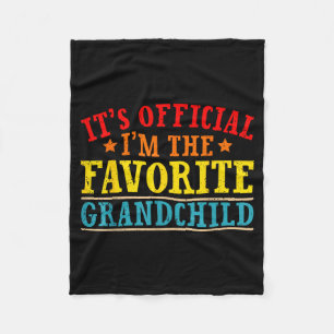 It's I'm The Favorite Granhild Funny Family  Fleece Blanket