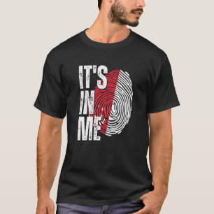 It's In Me Singapore Flag Fingerprint Singaporean  T-Shirt
