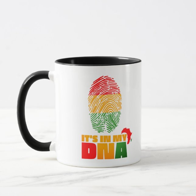 It's in My DNA African Flag Black History Month Mug (Left)