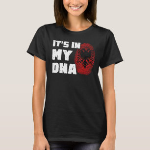 It's In My DNA Albania Flag Fingerprint Men Women T-Shirt