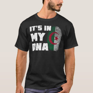 It's In My DNA Algeria Flag Fingerprint Men Women T-Shirt