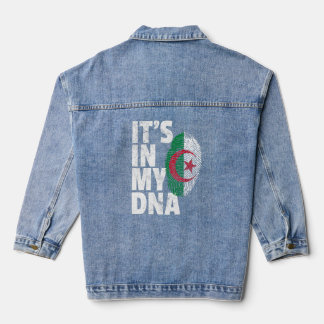 It's In My Dna Algerian Algeria Flag Men Women Denim Jacket