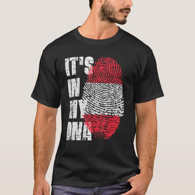It's In My Dna Austria Flag Austrian T-Shirt (Front)