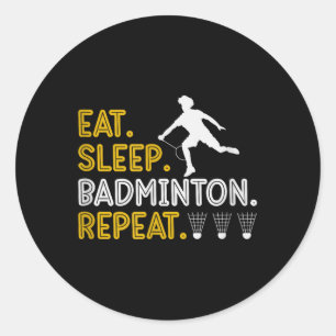 Its In My Dna Badminton Shuttle Racket Badminton P Classic Round Sticker