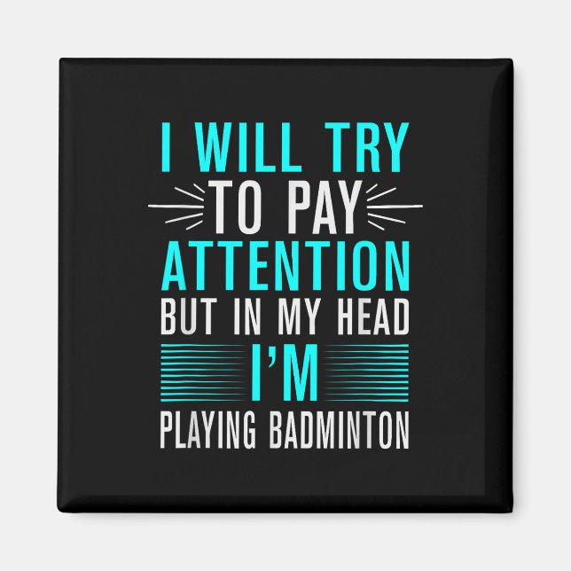 Its In My Dna Badminton Shuttle Racket Badminton P Magnet (Front)