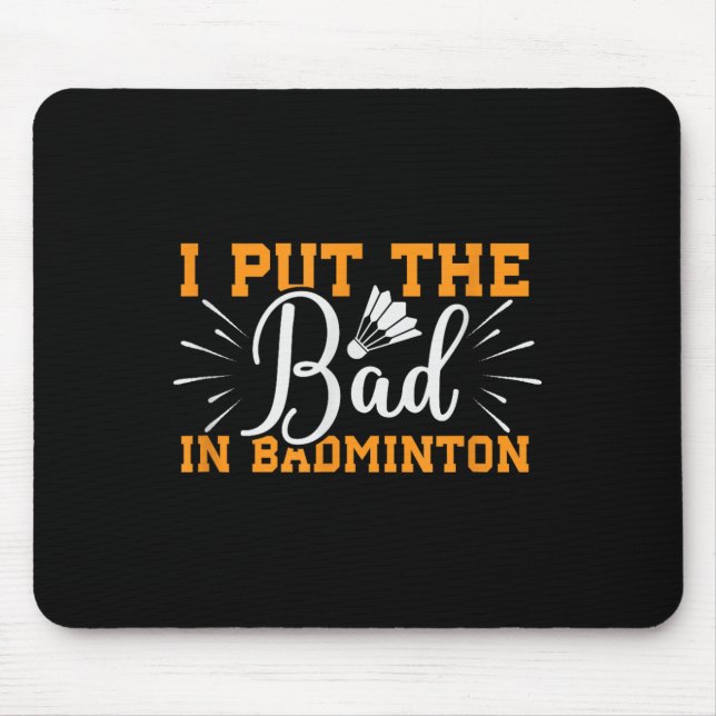 Its In My Dna Badminton Shuttle Racket Badminton P Mouse Pad (Front)
