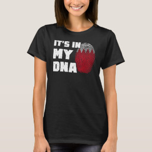 It's In My DNA Bahrain Flag Fingerprint Men Women T-Shirt
