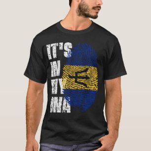 IT'S IN MY DNA Barbados Flag Boy Girl Gift T-Shirt