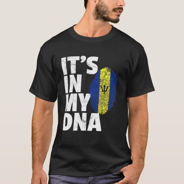 Its In My Dna Barbados Flag Pride National Country T-Shirt (Front)