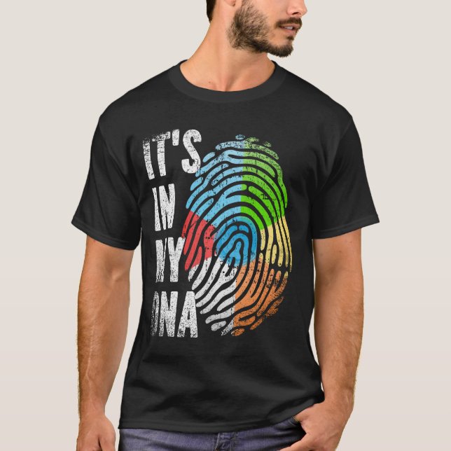 IT'S IN MY DNA Beach Ball Fingerprint T-Shirt (Front)