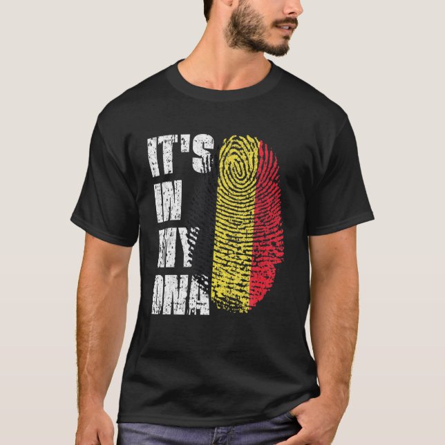 IT's IN MY DNA Belgium Flag Belgian T-Shirt (Front)
