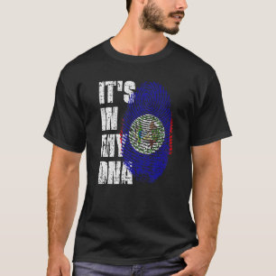 It's In My Dna Belize Flag Belizean T-Shirt
