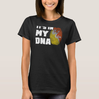 It's In My DNA Bhutan Flag Fingerprint Men Women T-Shirt