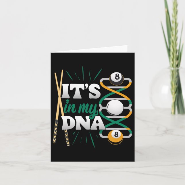 It's In My Dna - Billiard Queue Pool Player  Card (Front)
