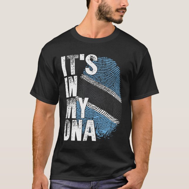 ITS IN MY DNA Botswana Flag Motswana Roots Pride G T-Shirt (Front)