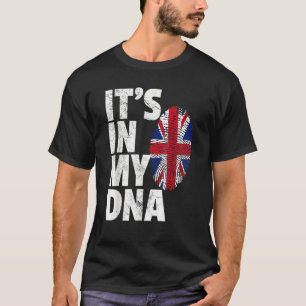 It's In My Dna British Flag England Uk Britain T-Shirt
